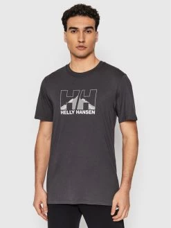 Νέος 🔔 Helly Hansen Άνδρες T-shirts T-Shirt Nord Graphic 62978 Γκρι Regular Fit 🤩