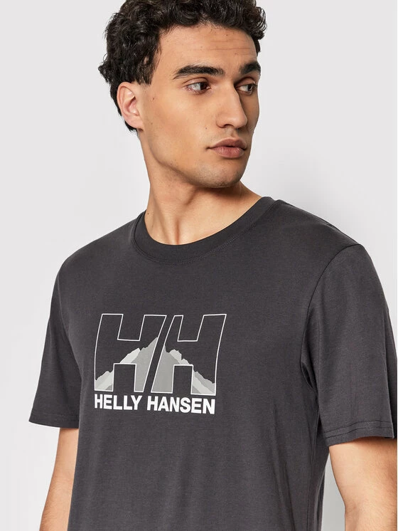 Νέος 🔔 Helly Hansen Άνδρες T-shirts T-Shirt Nord Graphic 62978 Γκρι Regular Fit 🤩 - Image 4