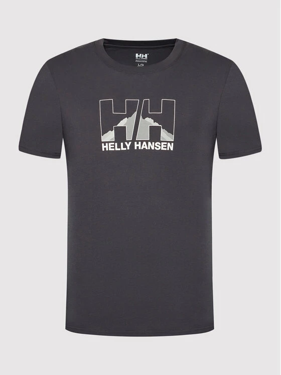 Νέος 🔔 Helly Hansen Άνδρες T-shirts T-Shirt Nord Graphic 62978 Γκρι Regular Fit 🤩 - Image 5