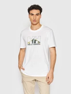 Ολοκαίνουργιο ✔️ Helly Hansen Άνδρες T-shirts T-Shirt Nord Graphic 62978 Λευκό Regular Fit 🛒