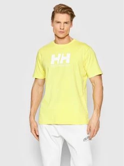 Εξοδος 🔥 Helly Hansen Άνδρες T-shirts T-Shirt Logo 33979 Κίτρινο Regular Fit 👍