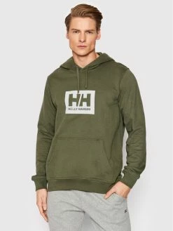 Ολοκαίνουργιο 🧨 Helly Hansen Άνδρες Μπλούζες Χωρίς Φερμουάρ Μπλούζα Box 53289 Πράσινο Regular Fit 🎁