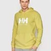 Συμφωνίες 😀 Helly Hansen Άνδρες Μπλούζες Χωρίς Φερμουάρ Μπλούζα Logo 33977 Κίτρινο Regular Fit 👍