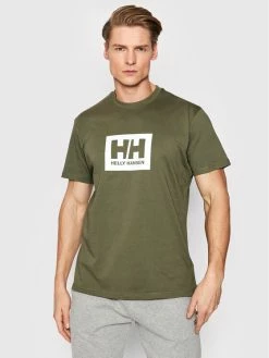 Προϋπολογισμός 🥰 Helly Hansen Άνδρες T-shirts T-Shirt Box 53285 Πράσινο Regular Fit 🔥