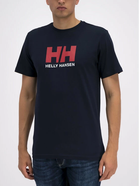 Προώθηση 🧨 Helly Hansen Άνδρες T-shirts T-Shirt Logo 33979 Σκούρο μπλε Regular Fit ❤️