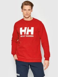Εξοδος ✔️ Helly Hansen Άνδρες Μπλούζες Χωρίς Φερμουάρ Μπλούζα Logo Crew 34000 Κόκκινο Regular Fit ❤️